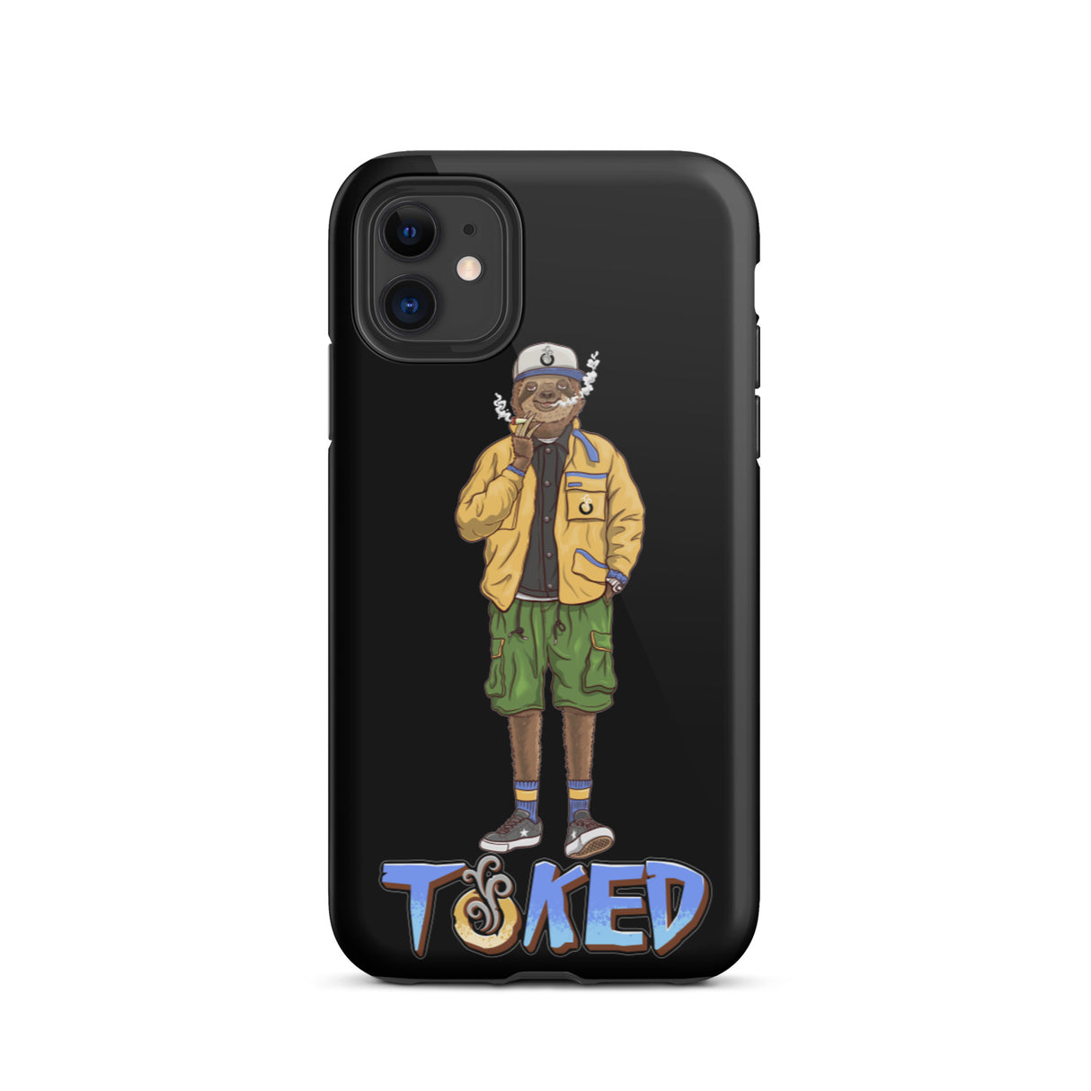 Sloth Dual Layer Black iPhone Case