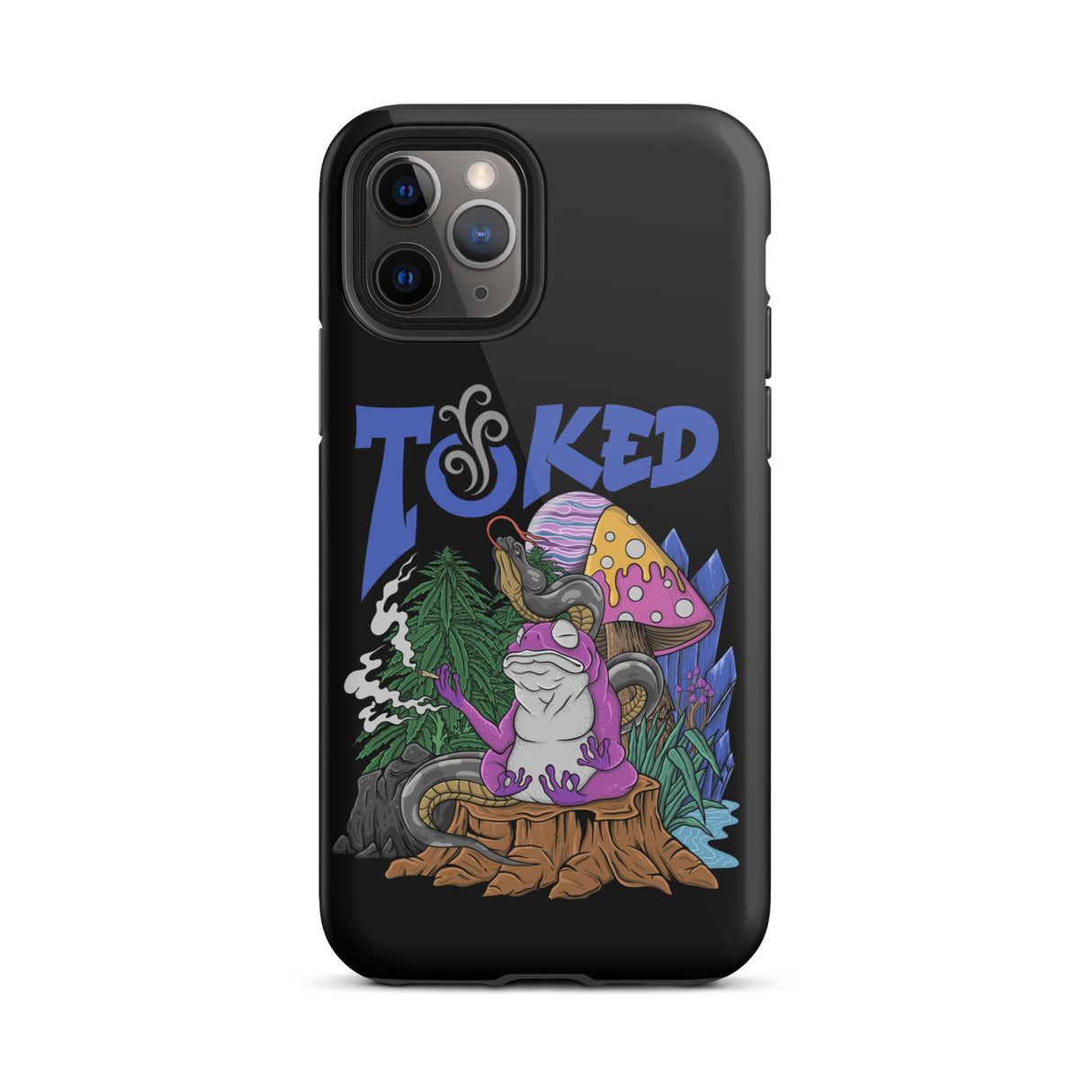 TOKED World Snake Frog Dual Layer Black iPhone Case