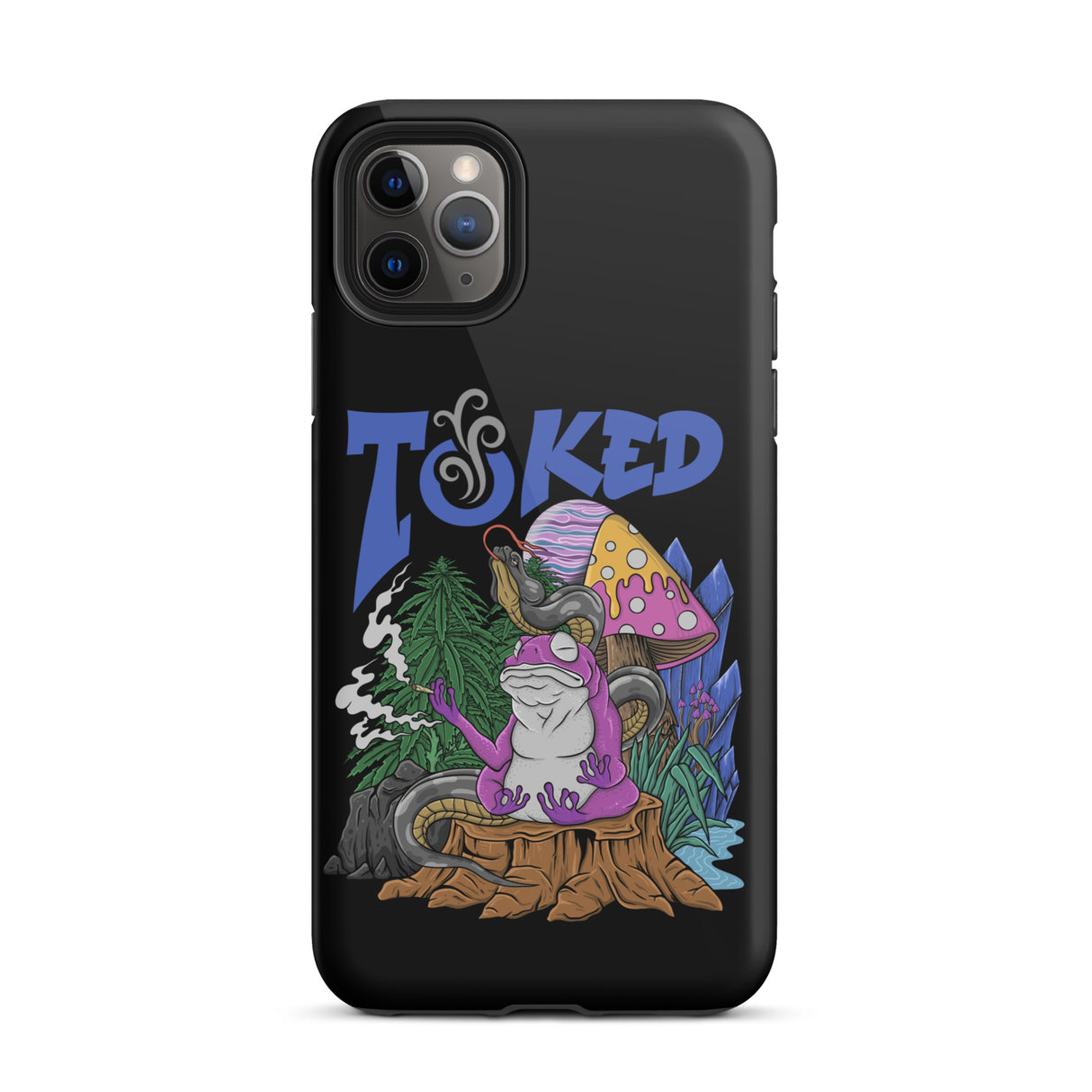 TOKED World Snake Frog Dual Layer Black iPhone Case
