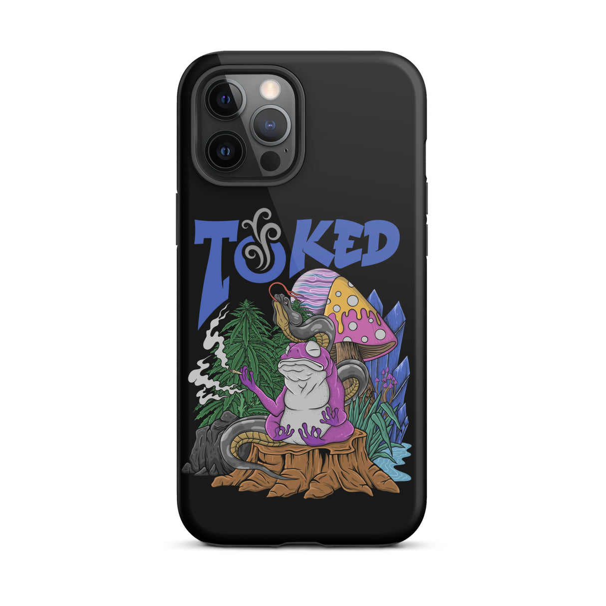 TOKED World Snake Frog Dual Layer Black iPhone Case