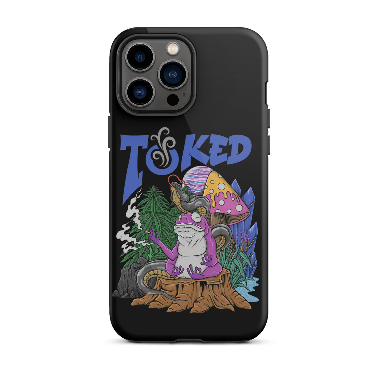 TOKED World Snake Frog Dual Layer Black iPhone Case