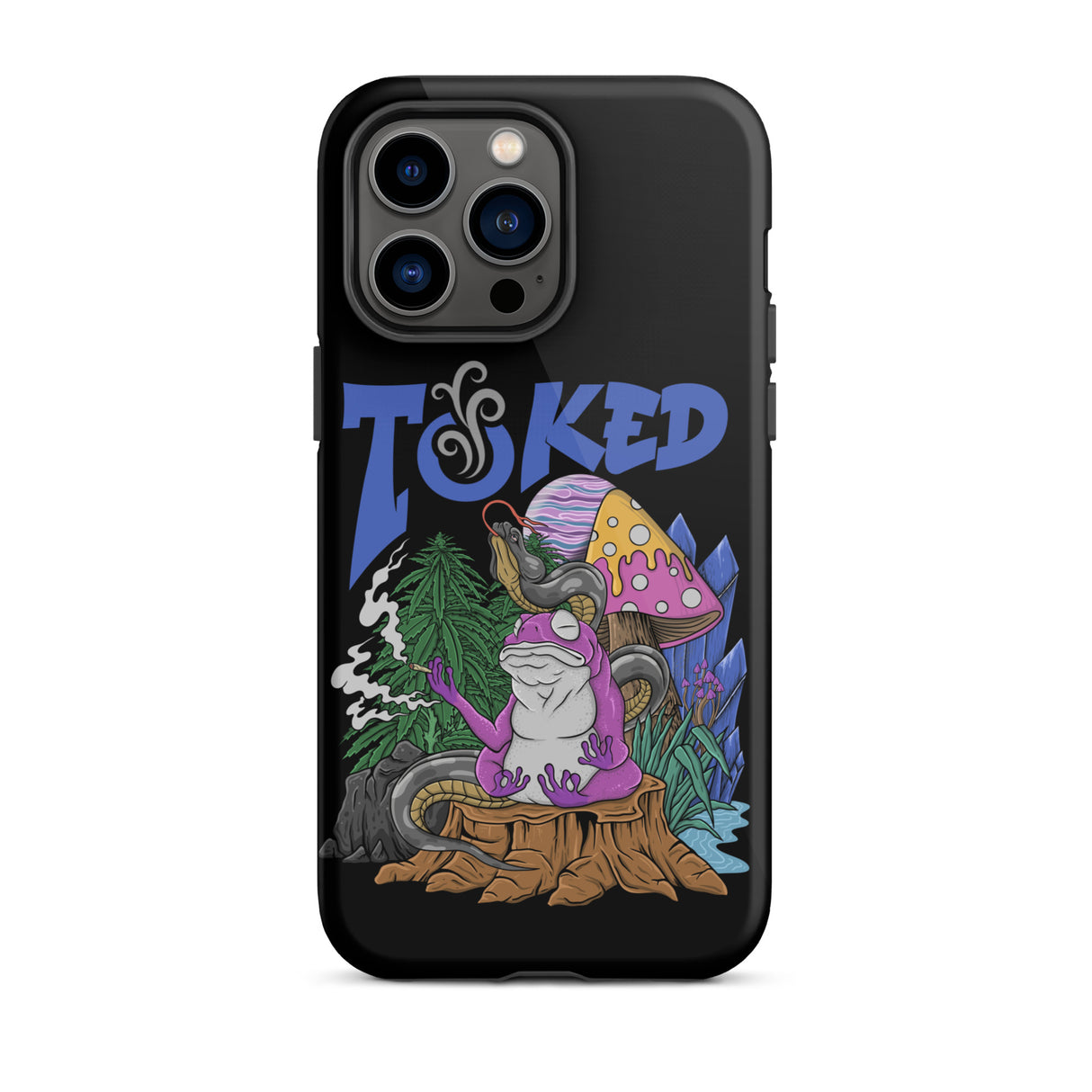 TOKED World Snake Frog Dual Layer Black iPhone Case