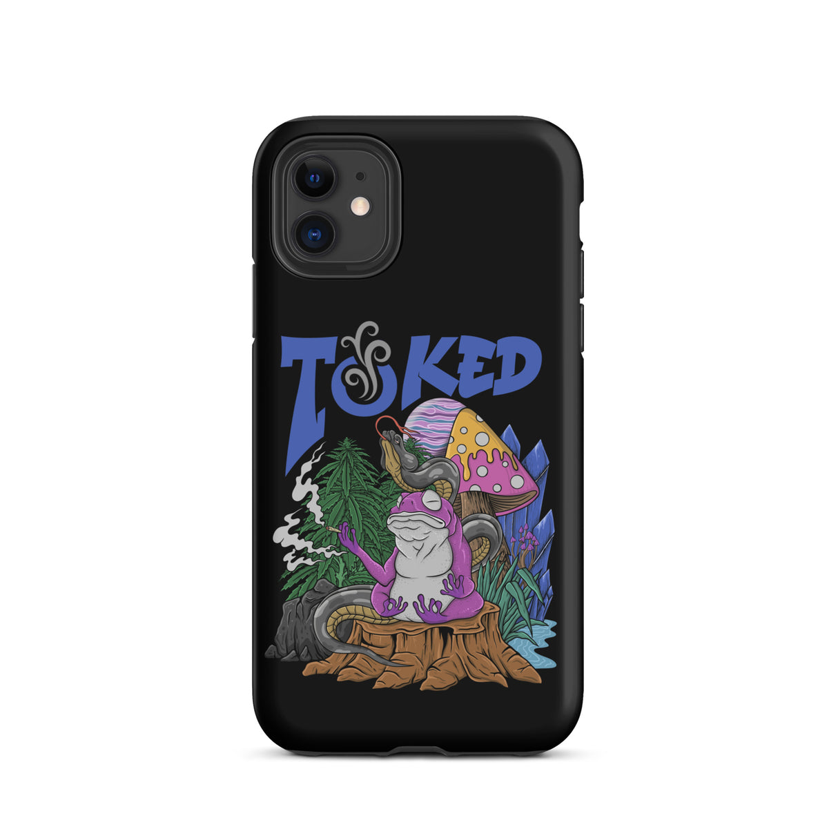 TOKED World Snake Frog Dual Layer Black iPhone Case