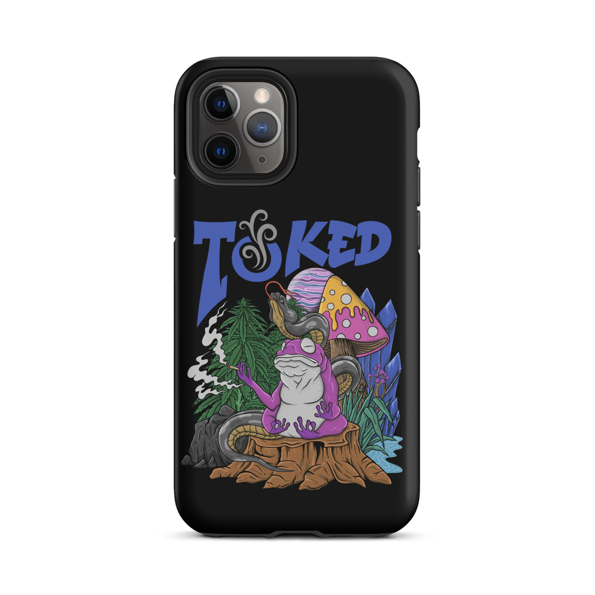 TOKED World Snake Frog Dual Layer Black iPhone Case