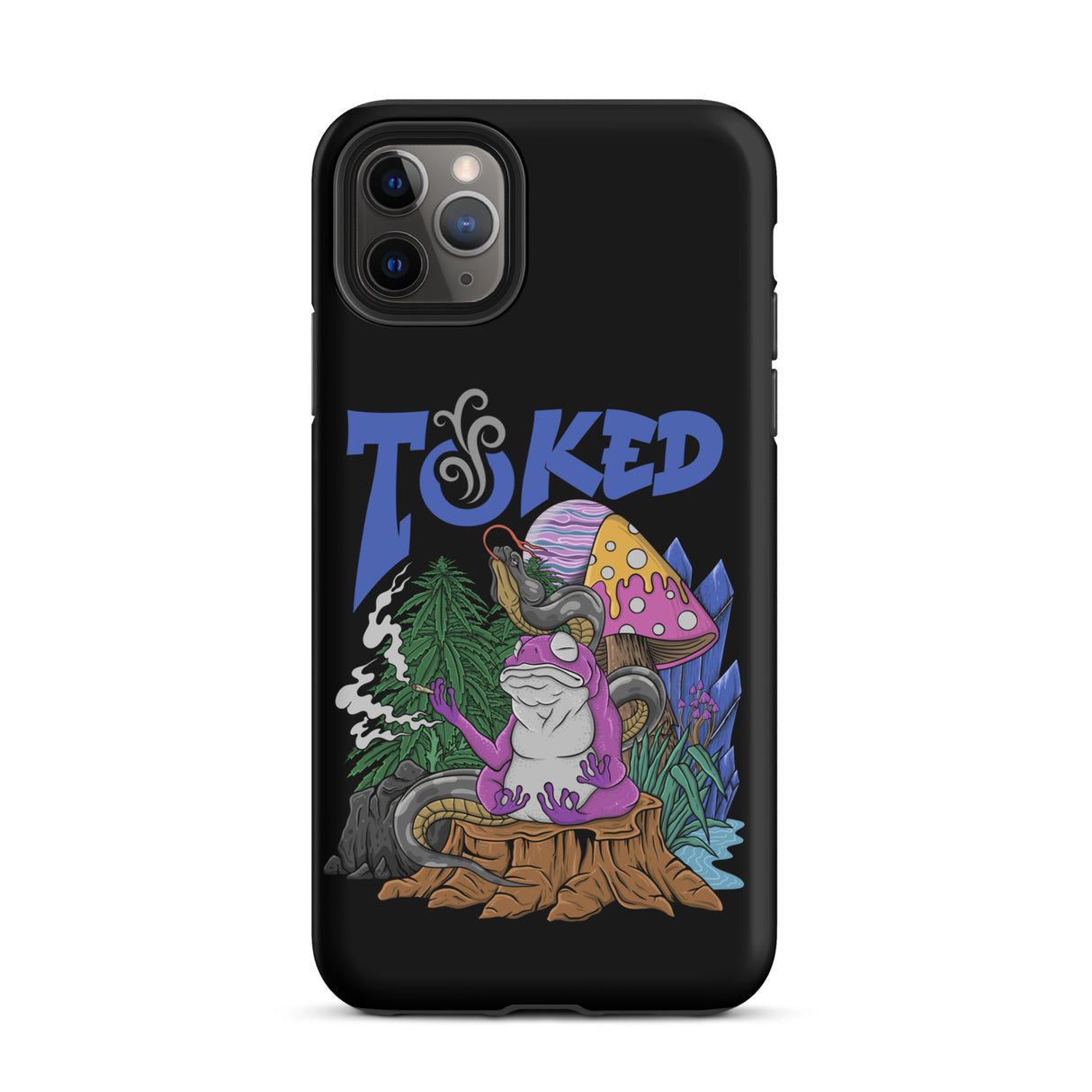TOKED World Snake Frog Dual Layer Black iPhone Case