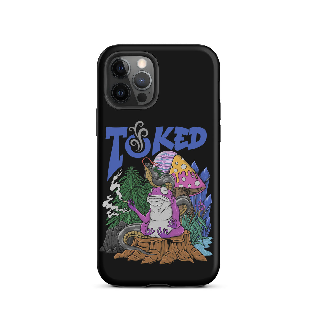 TOKED World Snake Frog Dual Layer Black iPhone Case