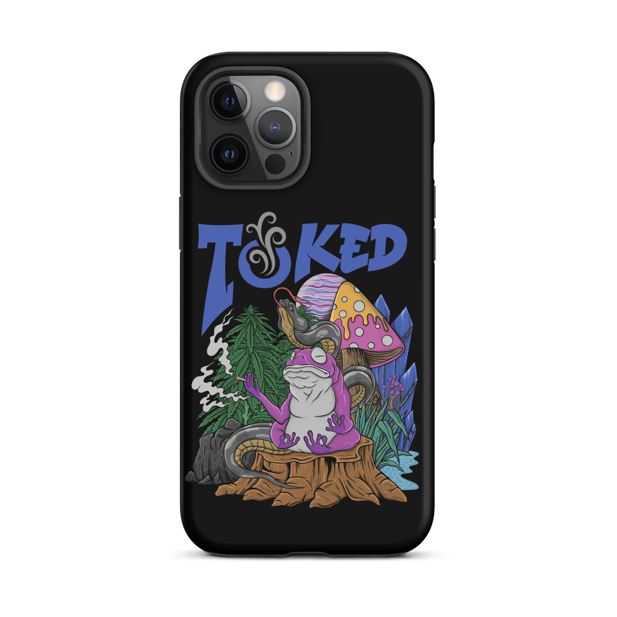 TOKED World Snake Frog Dual Layer Black iPhone Case