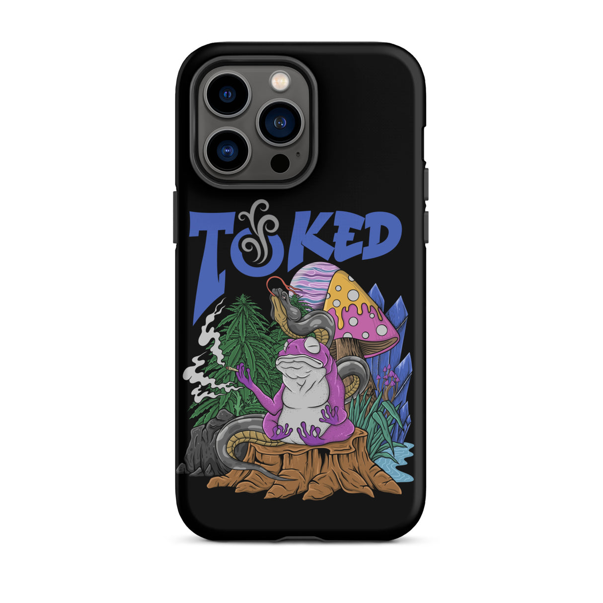 TOKED World Snake Frog Dual Layer Black iPhone Case
