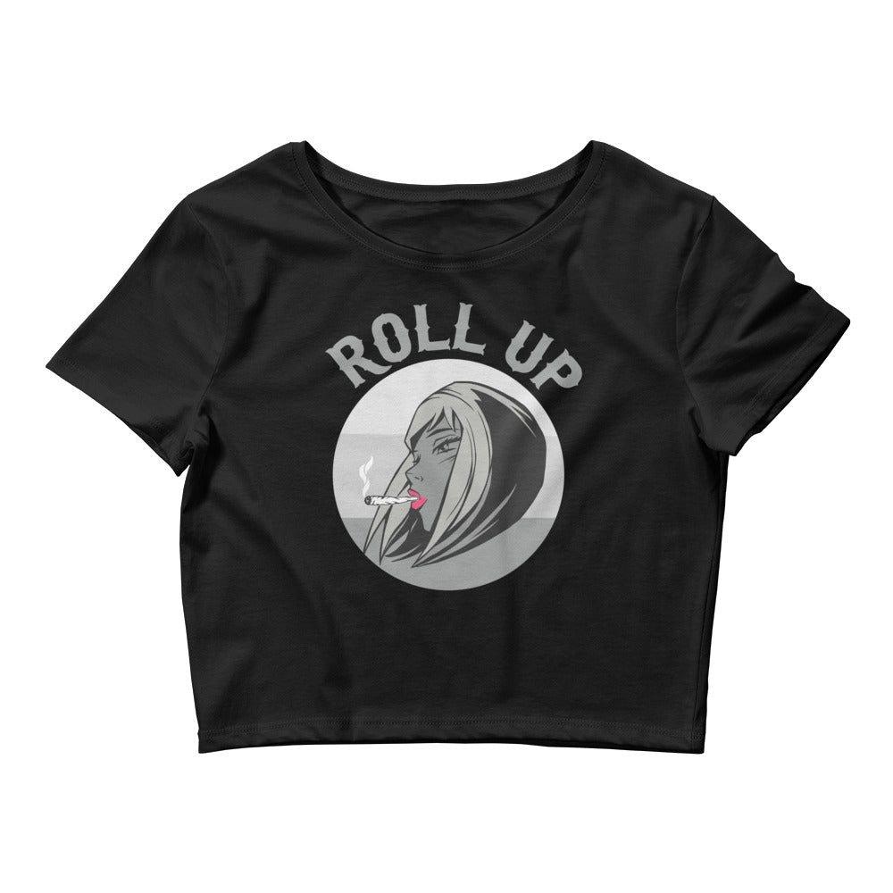 Roll Up Crop Top T-Shirt