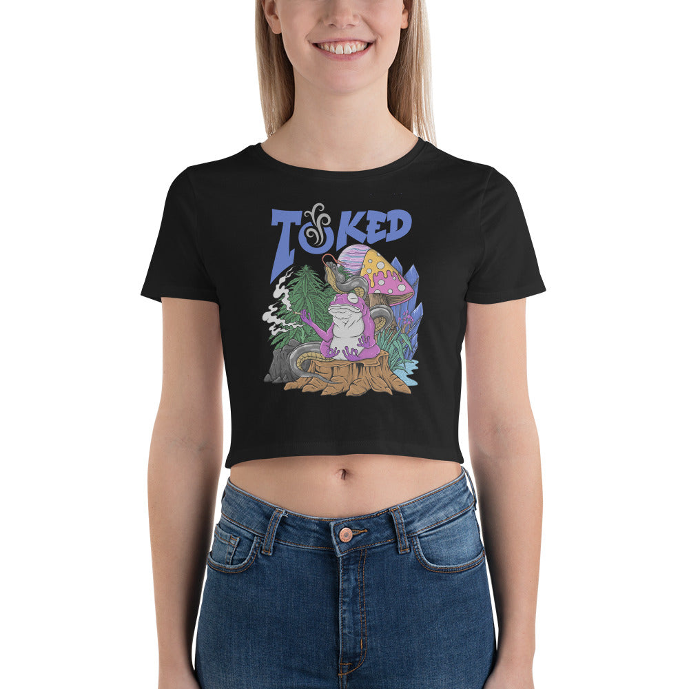 TOKED World Snake Frog Crop Top T-Shirt