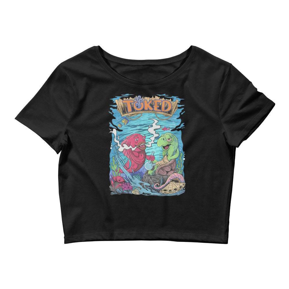 TOKED World Snapper Fish Crop Top T-Shirt