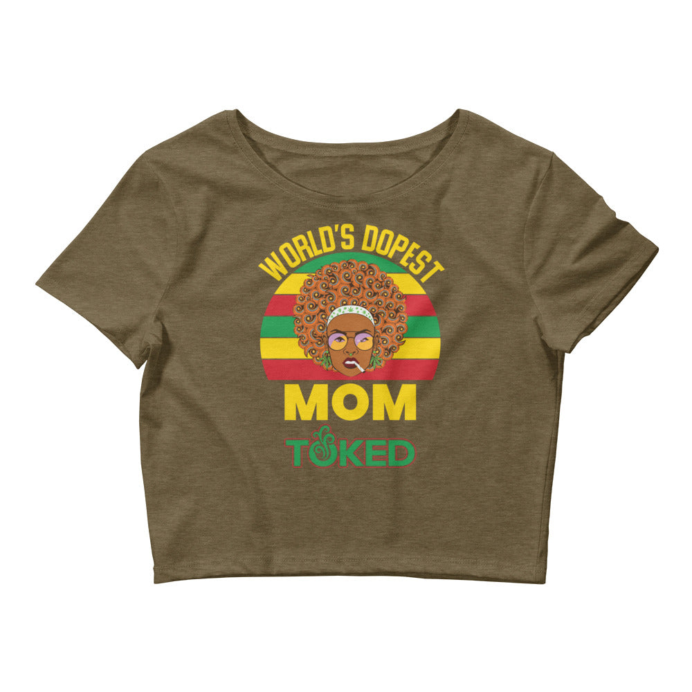 World's Dopest Mom Crop Top T-Shirt
