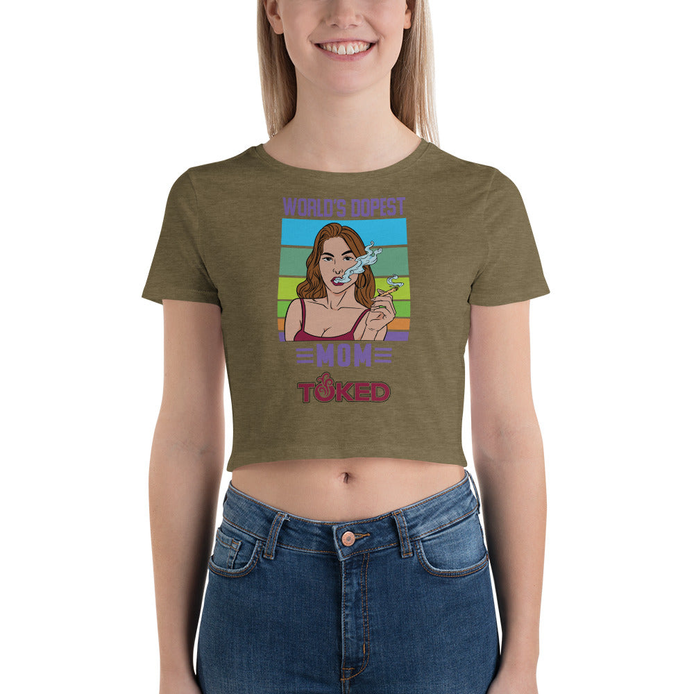 World's Dopest Mom Crop Top T-Shirt
