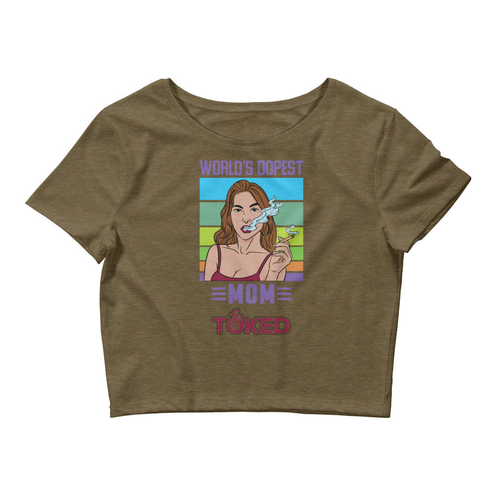 World's Dopest Mom Crop Top T-Shirt