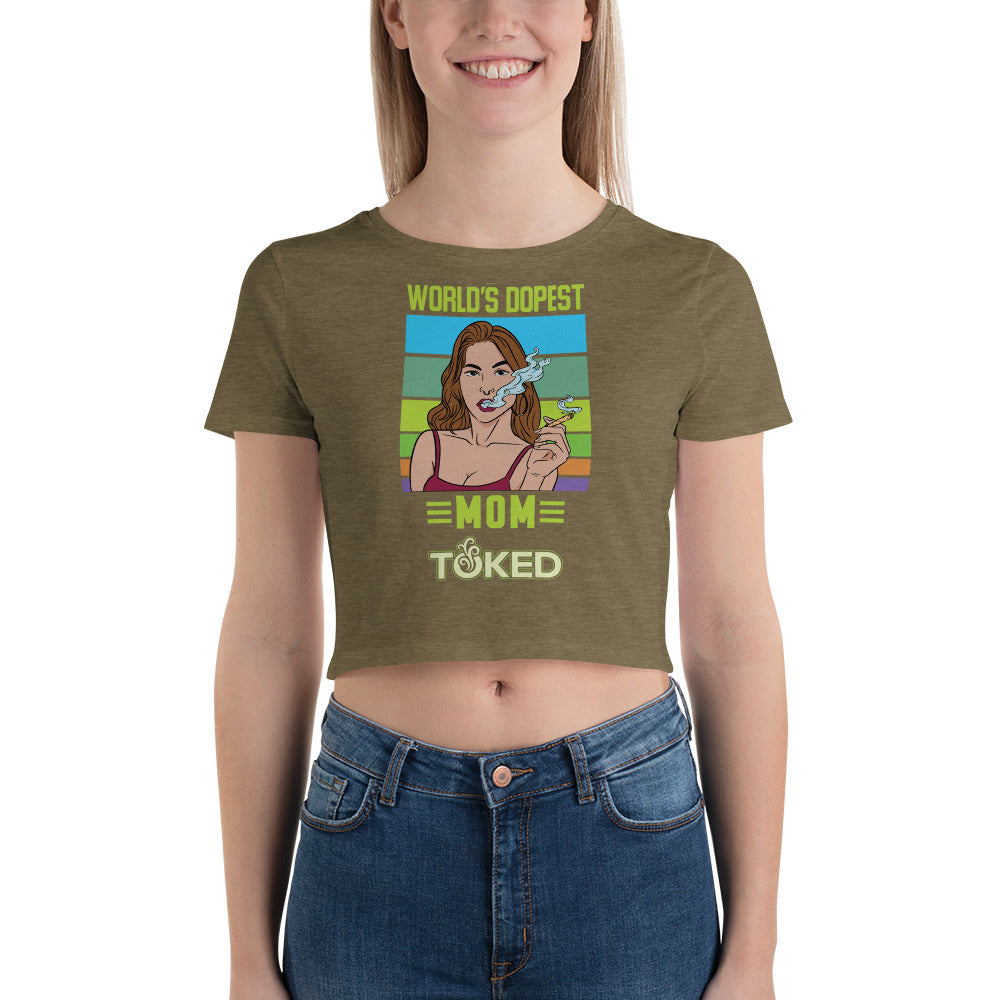World's Dopest Mom Crop Top T-Shirt