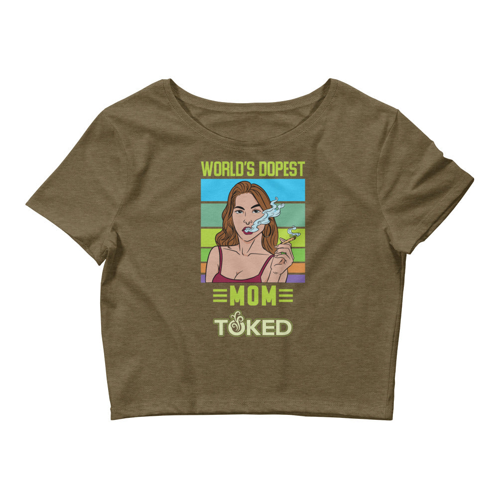 World's Dopest Mom Crop Top T-Shirt