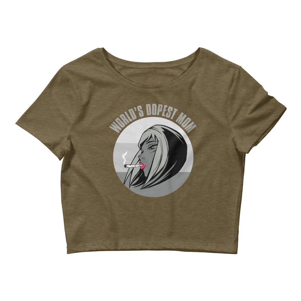 World's Dopest Mom Crop Top T-Shirt