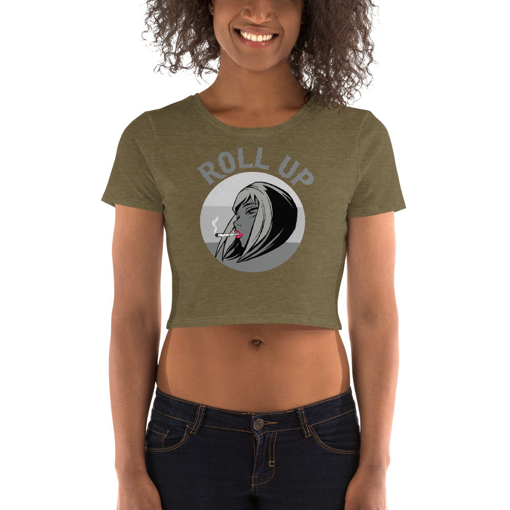 Roll Up Crop Top T-Shirt