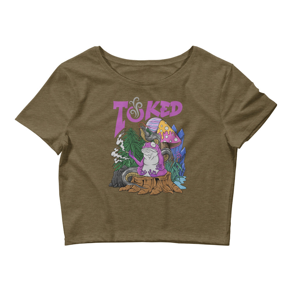 TOKED World Snake Frog Crop Top T-Shirt