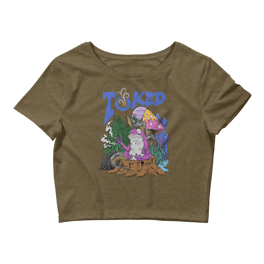 TOKED World Snake Frog Crop Top T-Shirt