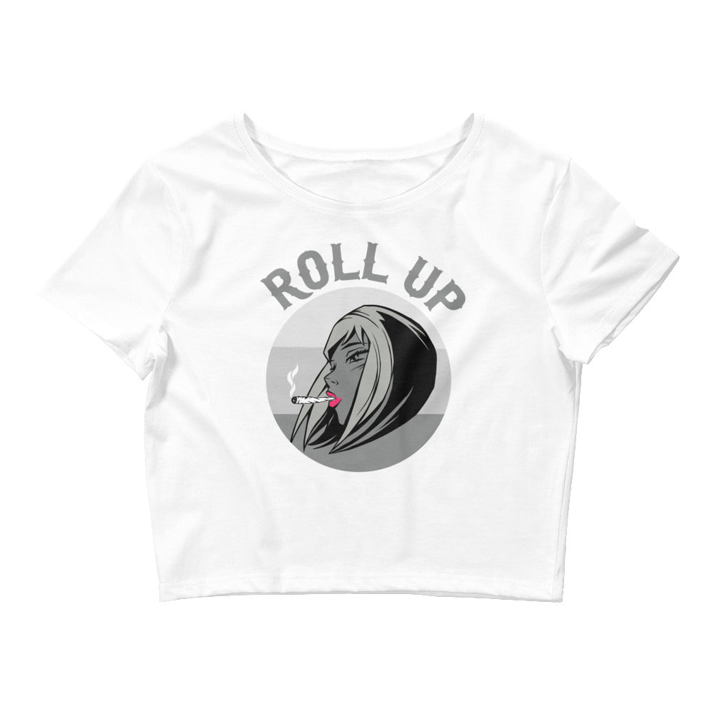 Roll Up Crop Top T-Shirt