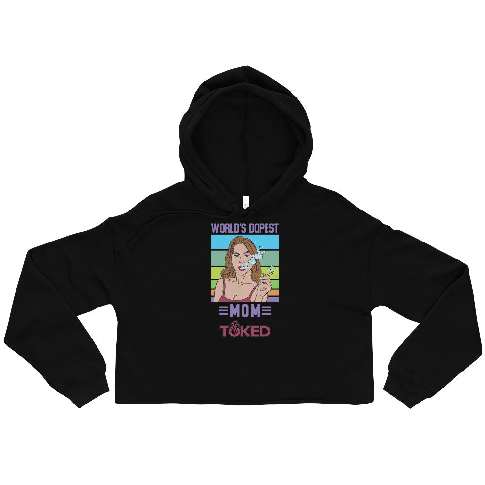 World's Dopest Mom Crop Top Hoodie
