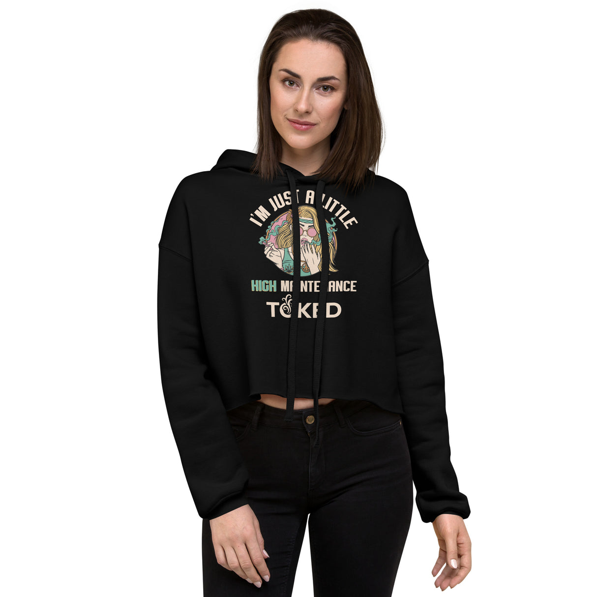 A Little High Maintenance Crop Top Hoodie
