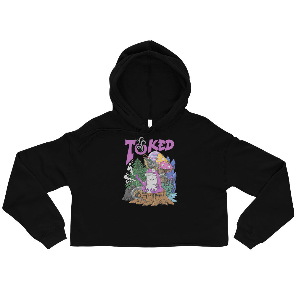 TOKED World Snake Frog Crop Top Hoodie