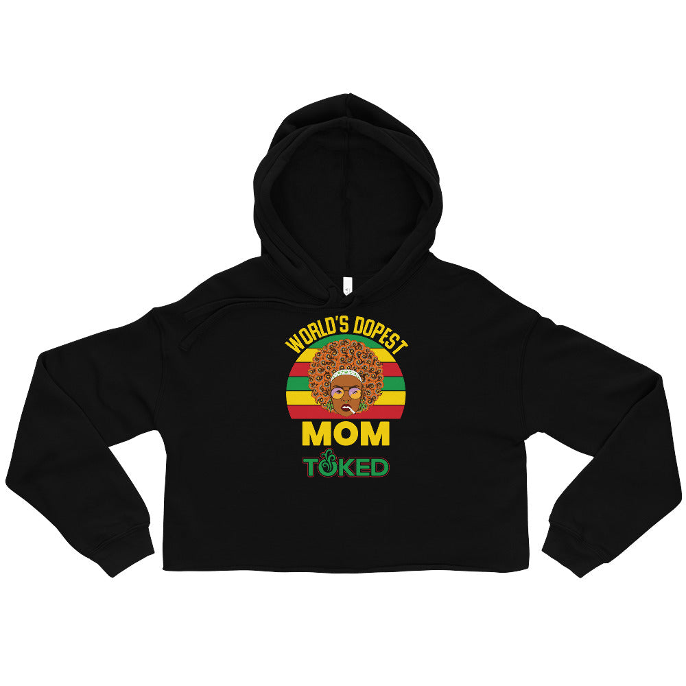 World's Dopest Mom Crop Top Hoodie