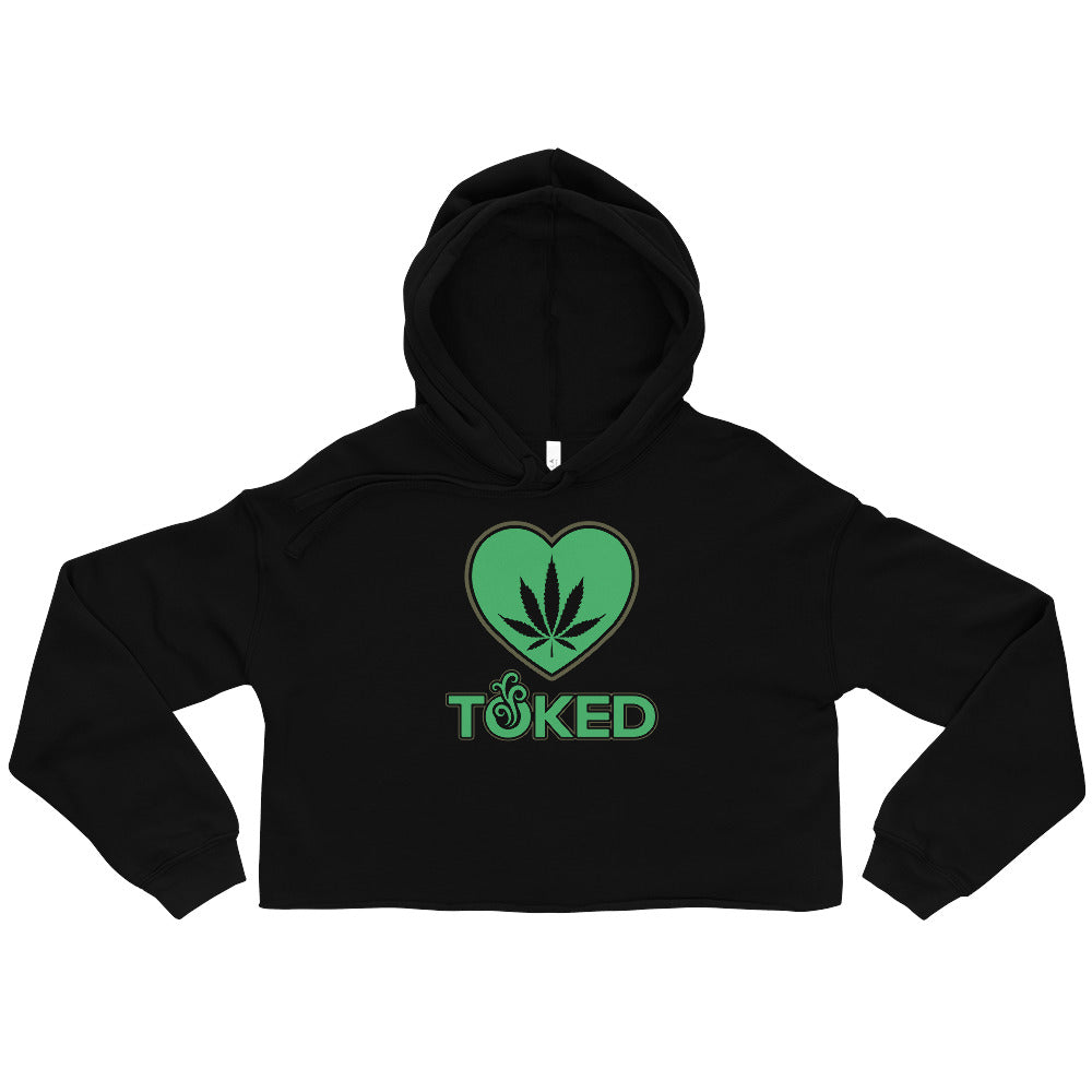 TOKED Heart Leaf Crop Top Hoodie