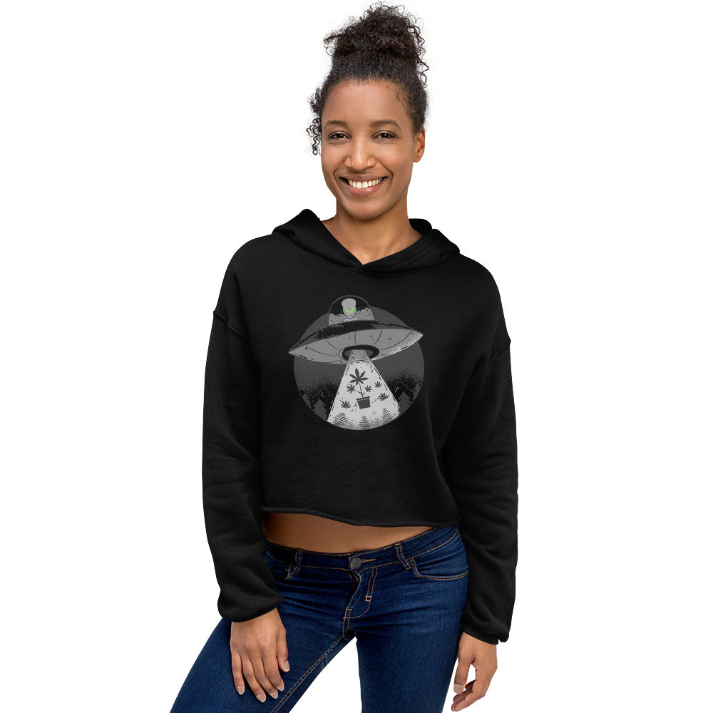 Alien Cropping Crop Top Hoodie