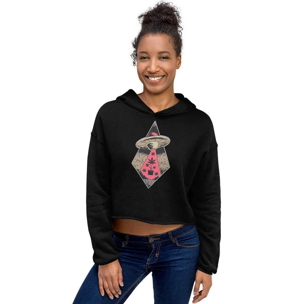 Alien Cropping Crop Top Hoodie