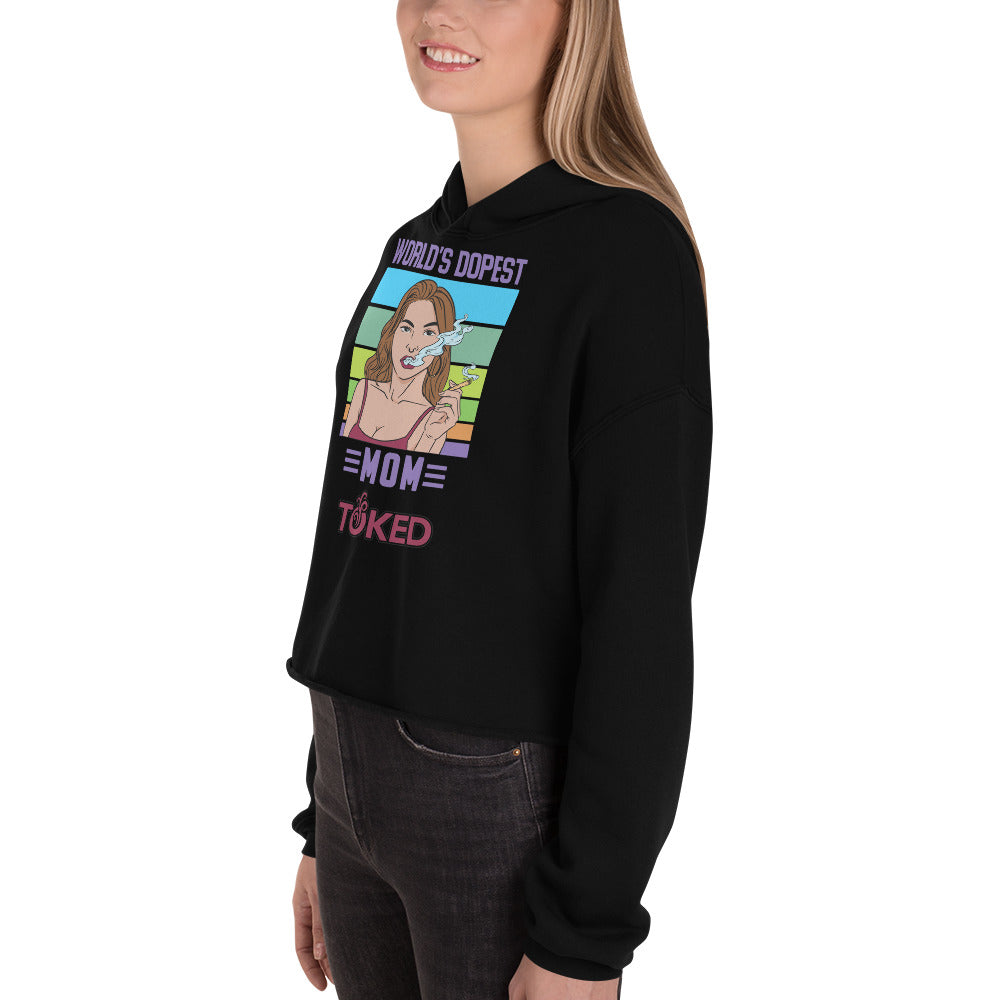 World's Dopest Mom Crop Top Hoodie
