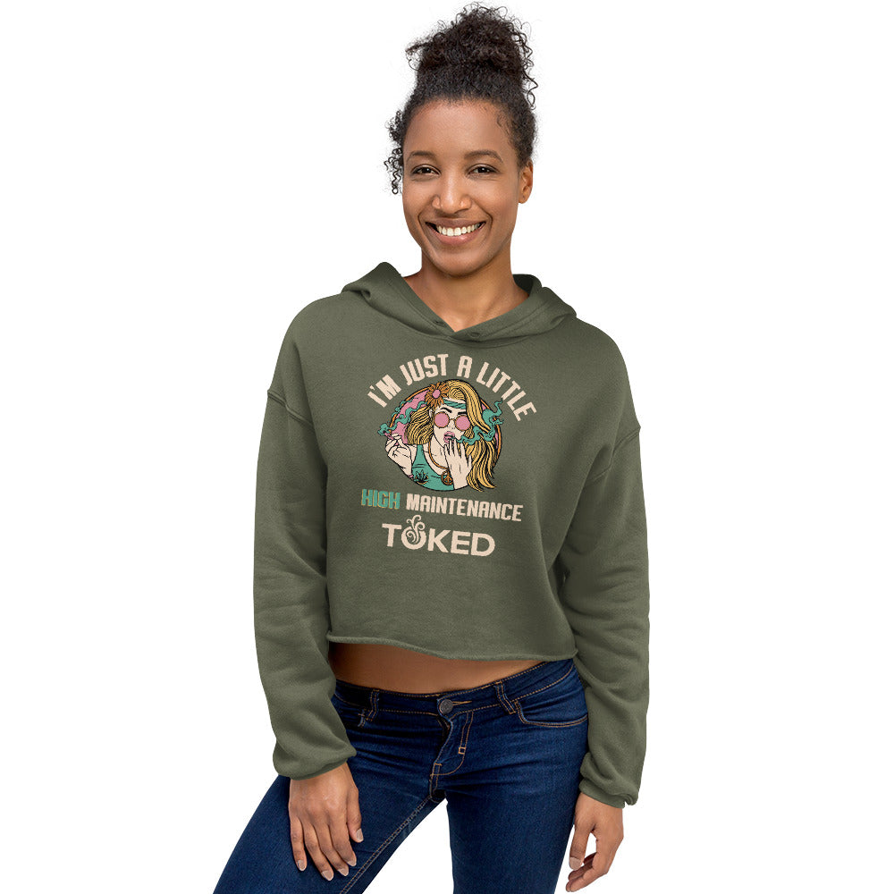 A Little High Maintenance Crop Top Hoodie