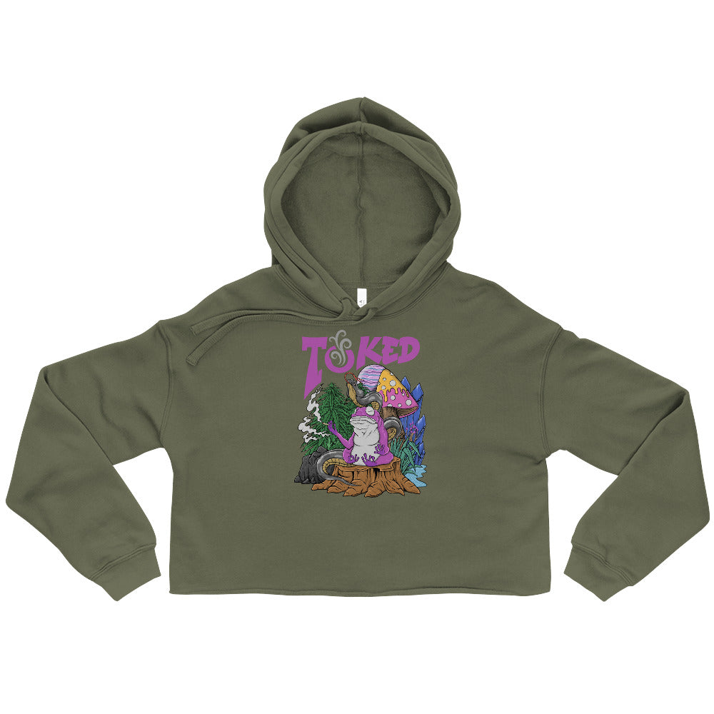 TOKED World Snake Frog Crop Top Hoodie