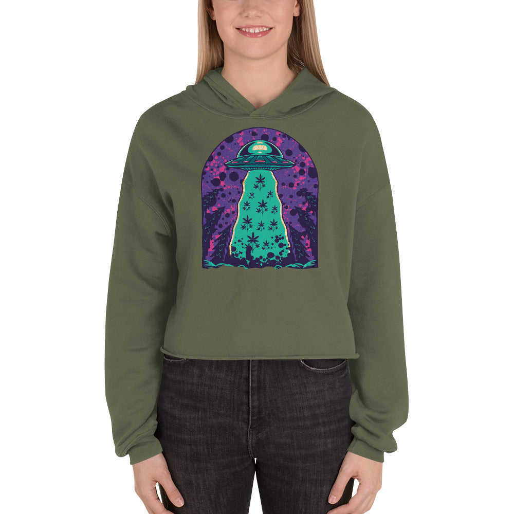 Alien Cropping Crop Top Hoodie