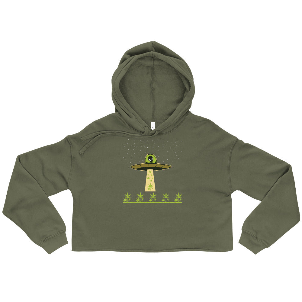 Alien Cropping Crop Top Hoodie
