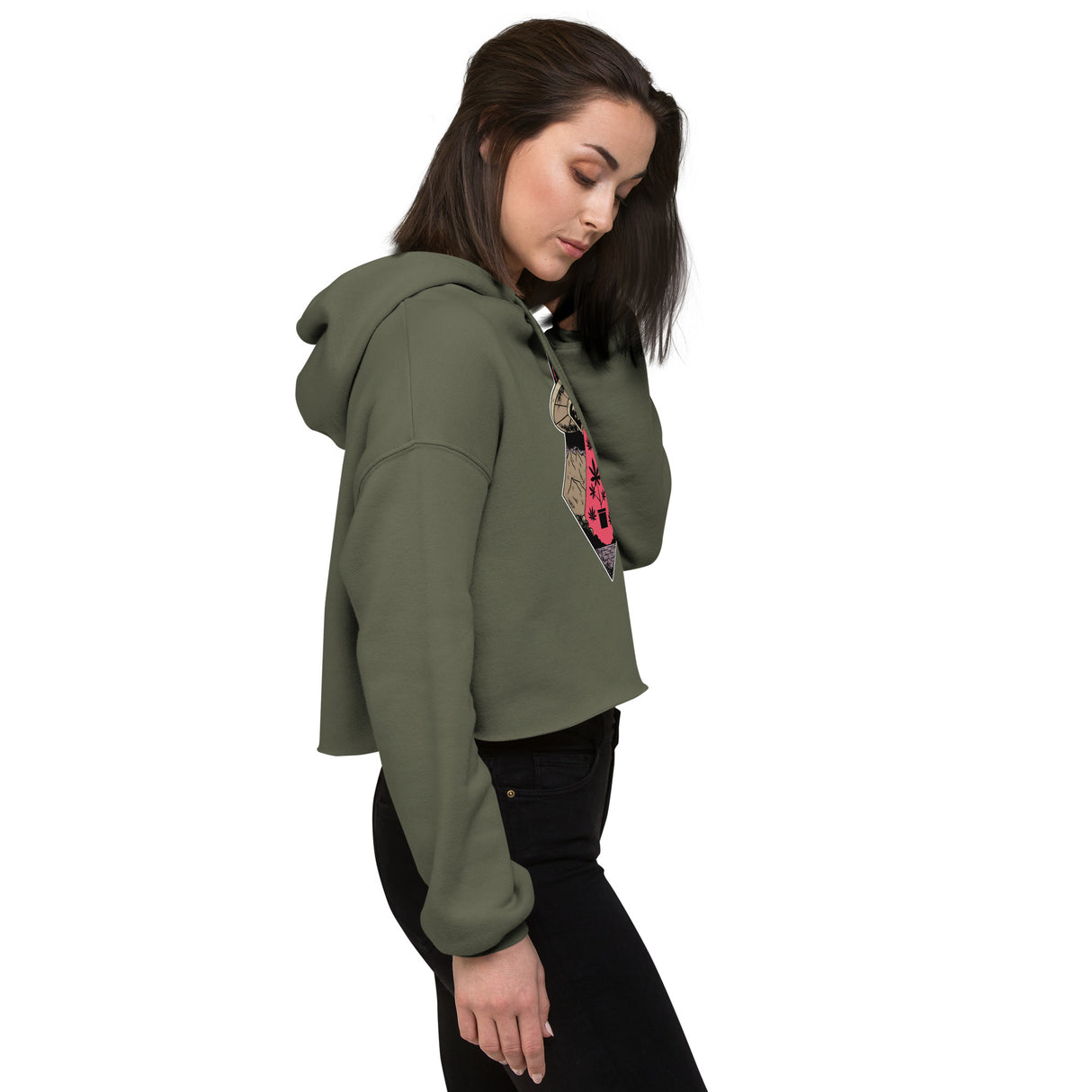 Alien Cropping Crop Top Hoodie