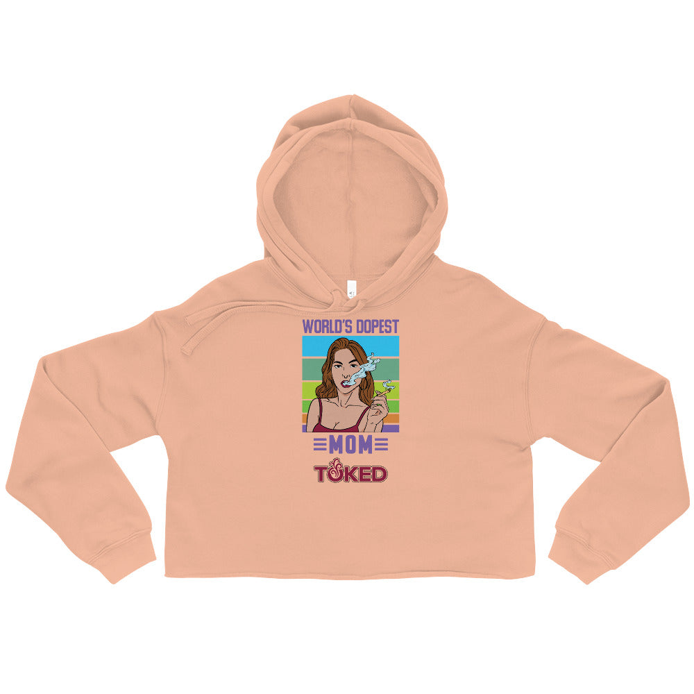 World's Dopest Mom Crop Top Hoodie