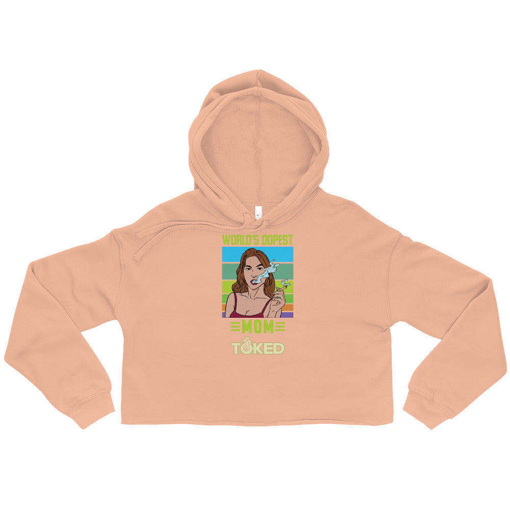 World's Dopest Mom Crop Top Hoodie