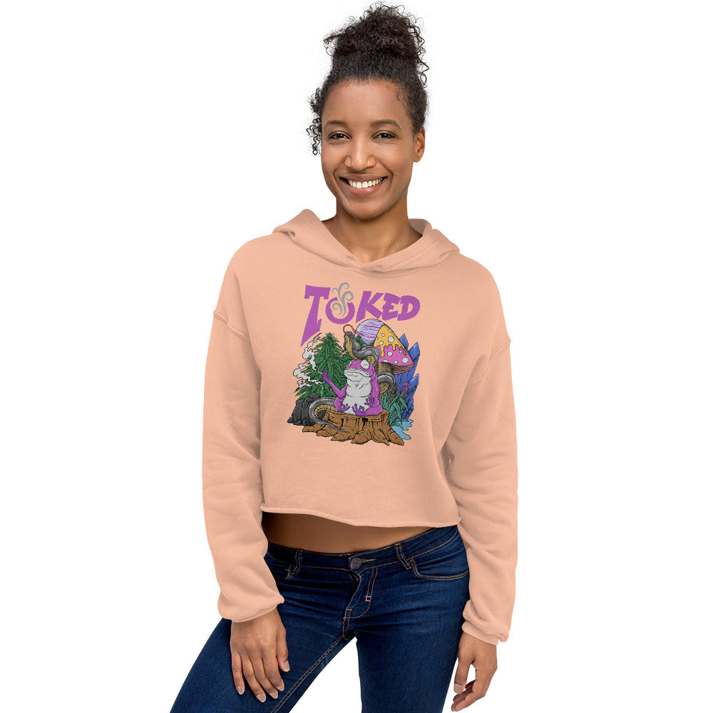 TOKED World Snake Frog Crop Top Hoodie