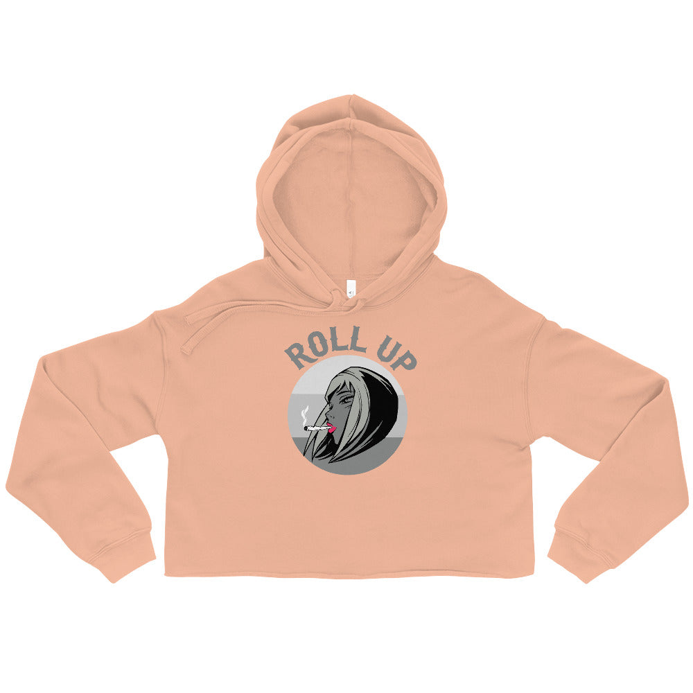 Roll Up Crop Top Hoodie