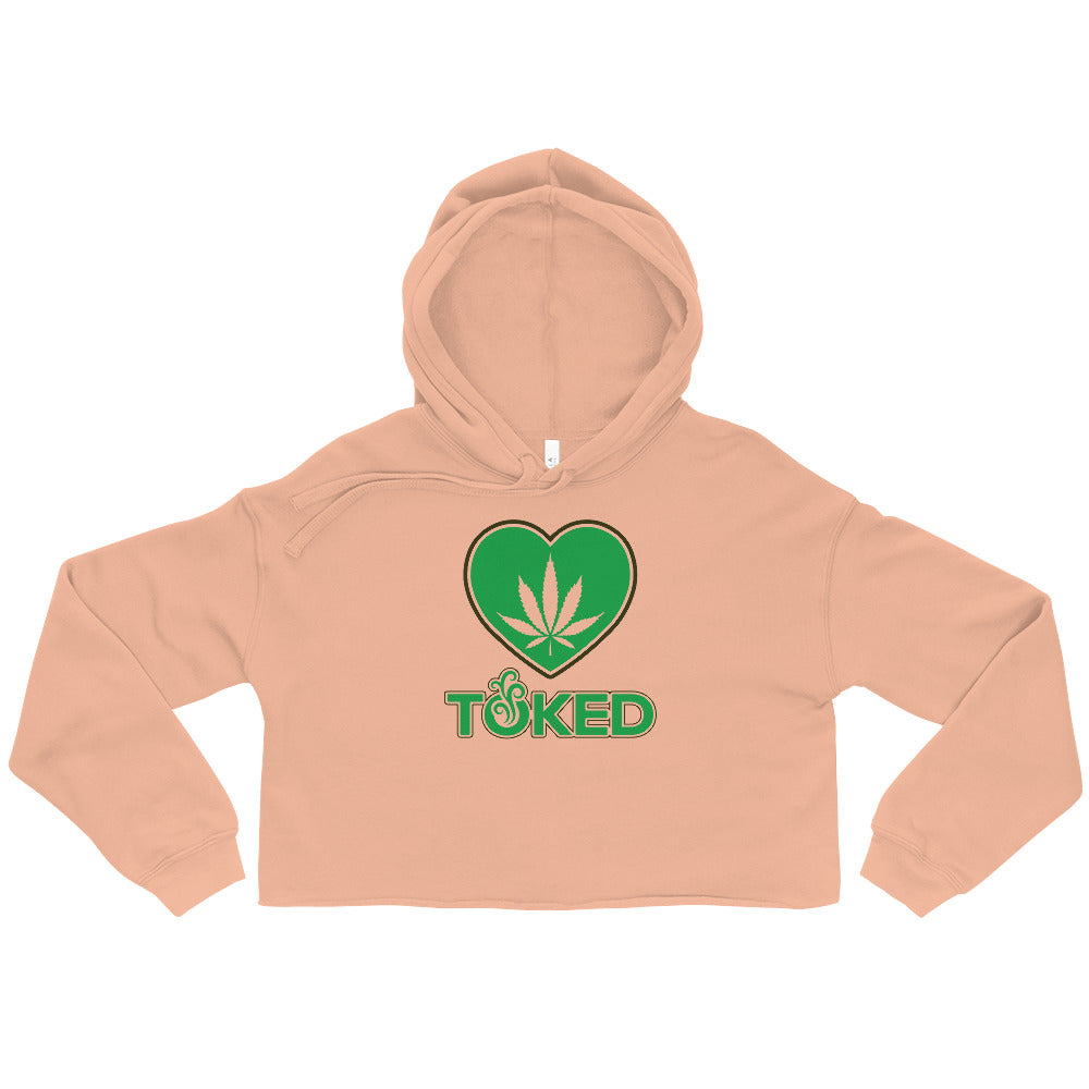 TOKED Heart Leaf Crop Top Hoodie