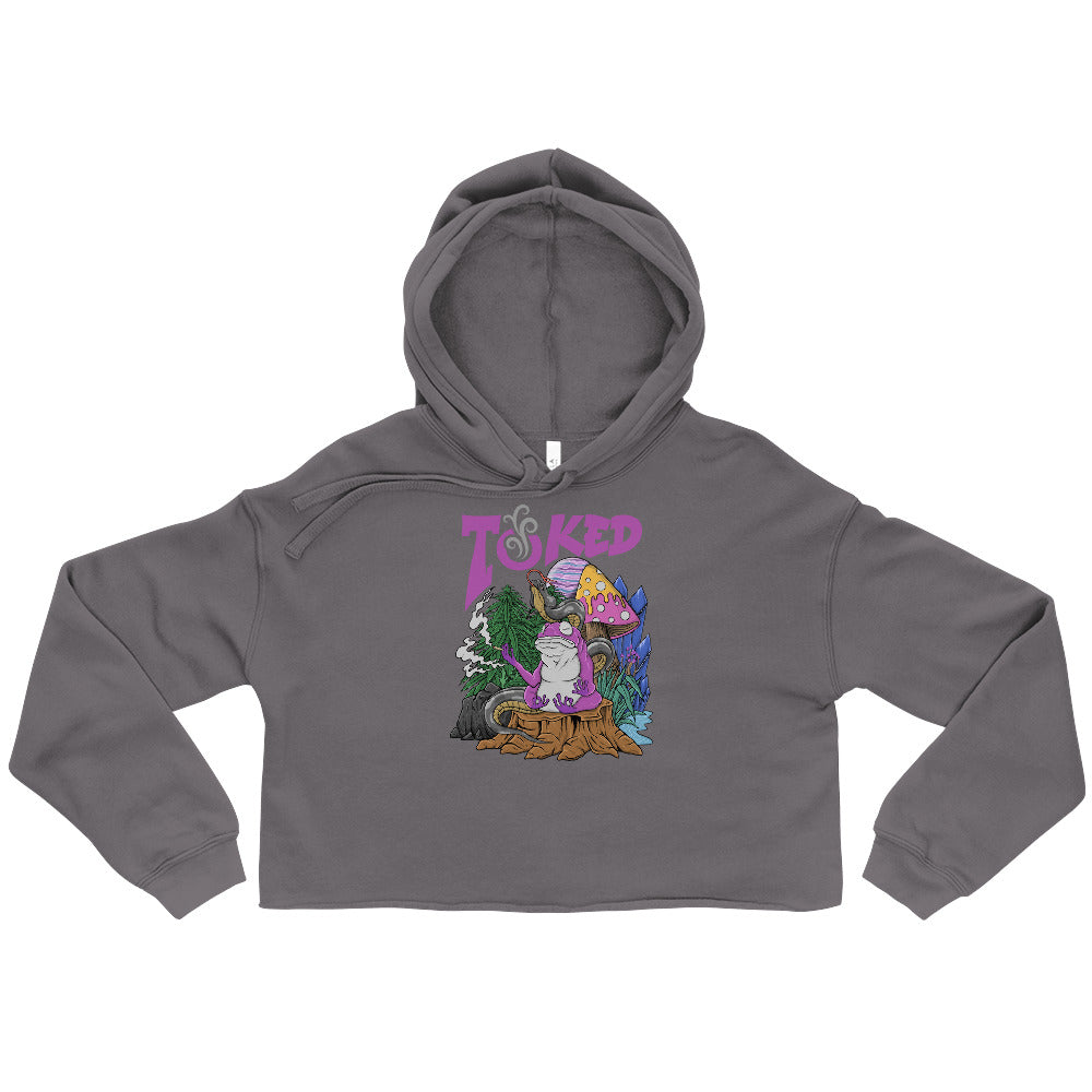 TOKED World Snake Frog Crop Top Hoodie