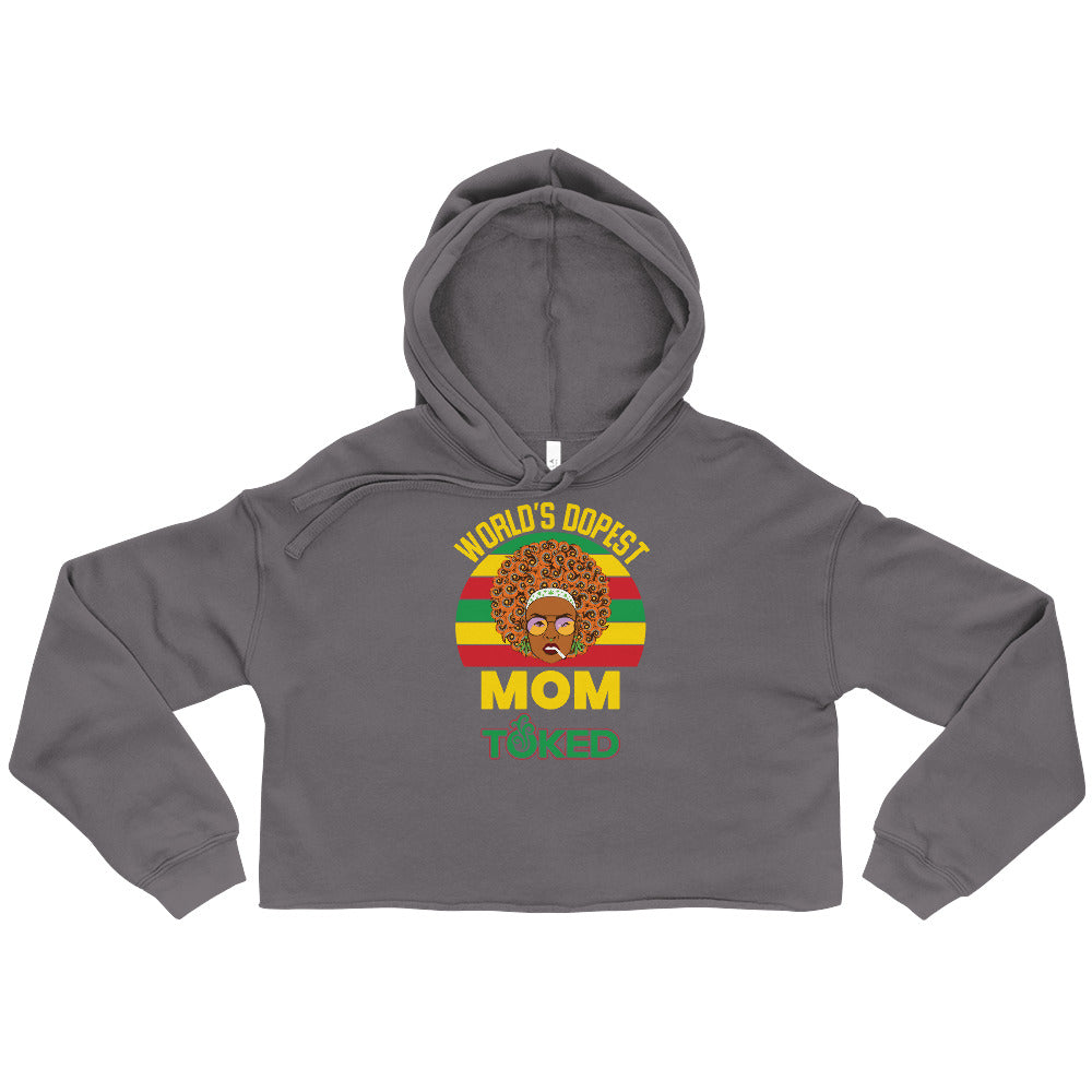 World's Dopest Mom Crop Top Hoodie