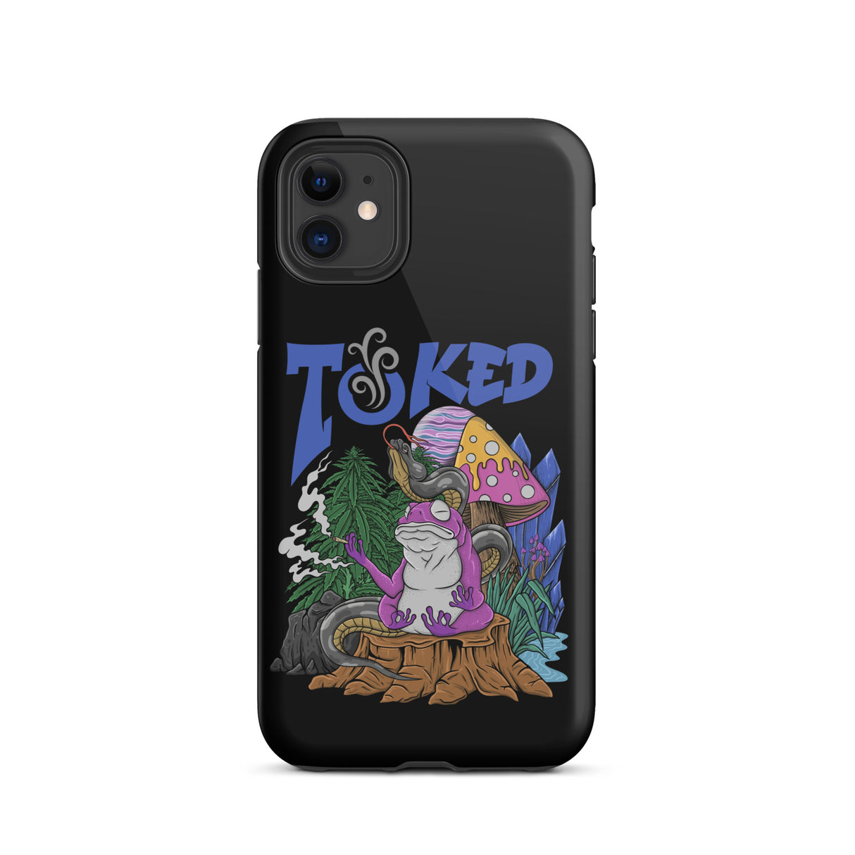 TOKED World Snake Frog Dual Layer Black iPhone Case