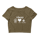 Peace Love Cannabis Crop Top T-Shirt
